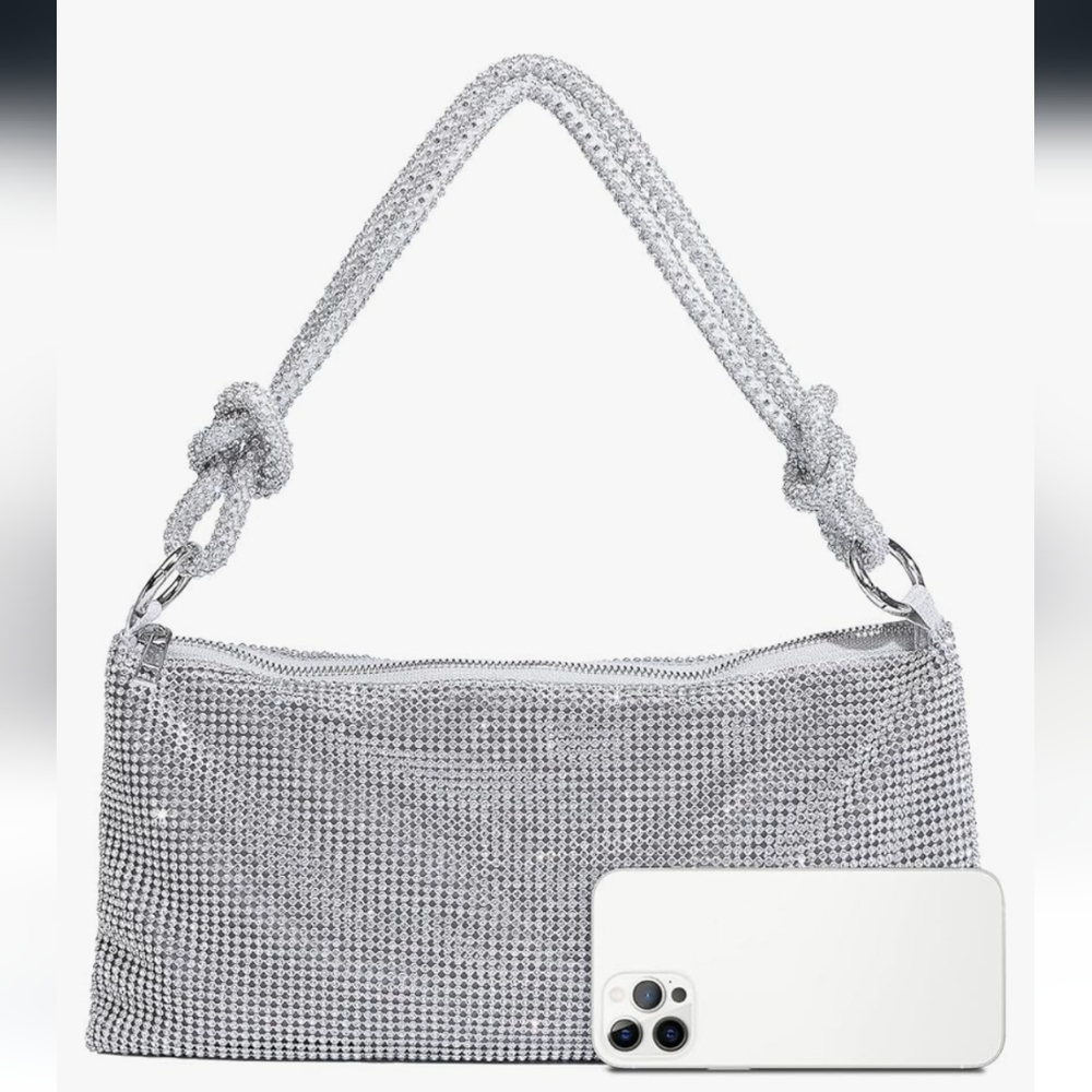 Elegant Silver Rhinestone Women's Bag - Picture 6 of 16